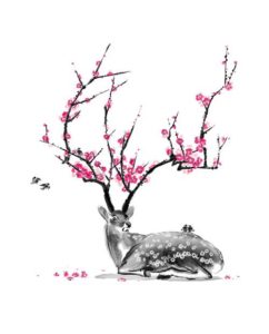 Cherry blossom deer
